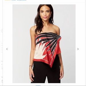 Rachel Roy, handkerchief zip up tube top (S) , excellent condition